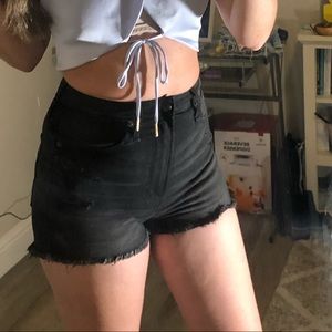 Abercrombie High Rise Jean Shorts